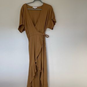 Young Fabulous & Broke  Short Sleeve Wrap Maxi Dress size M